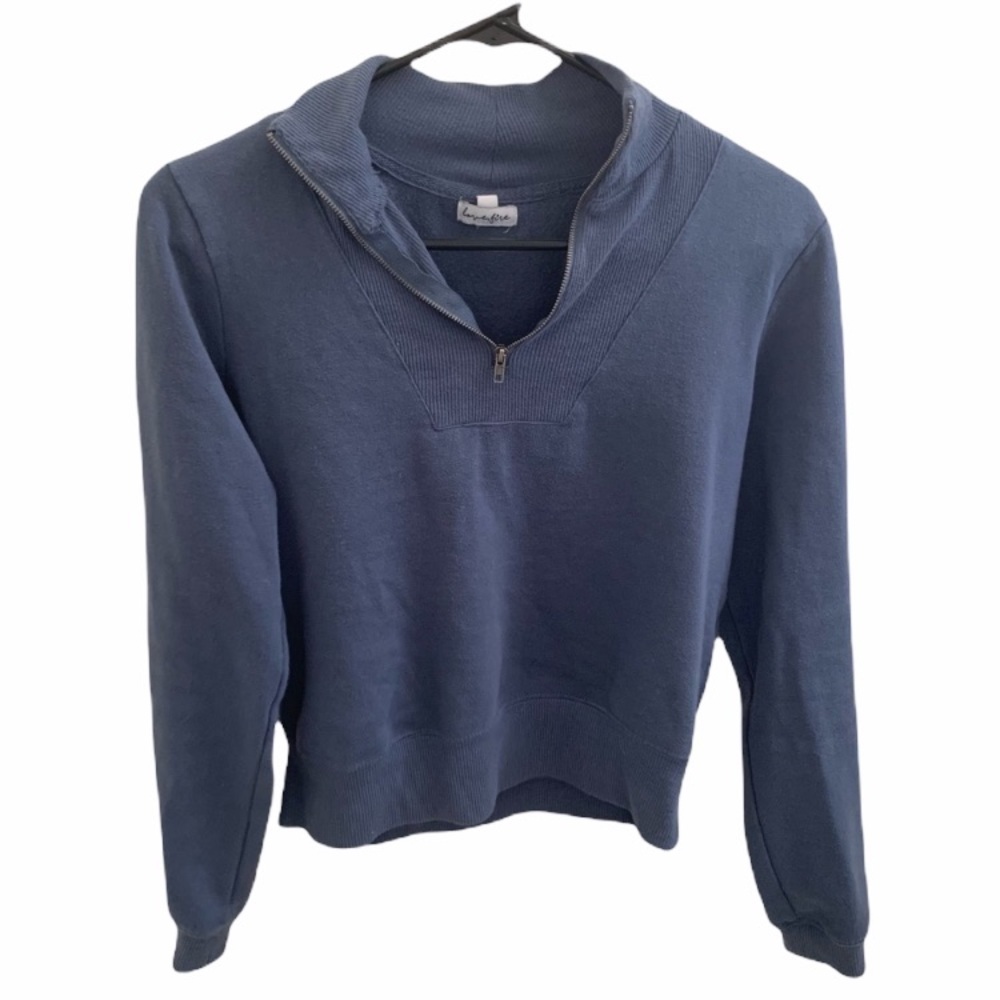 Blue quarter zip sweatshirt